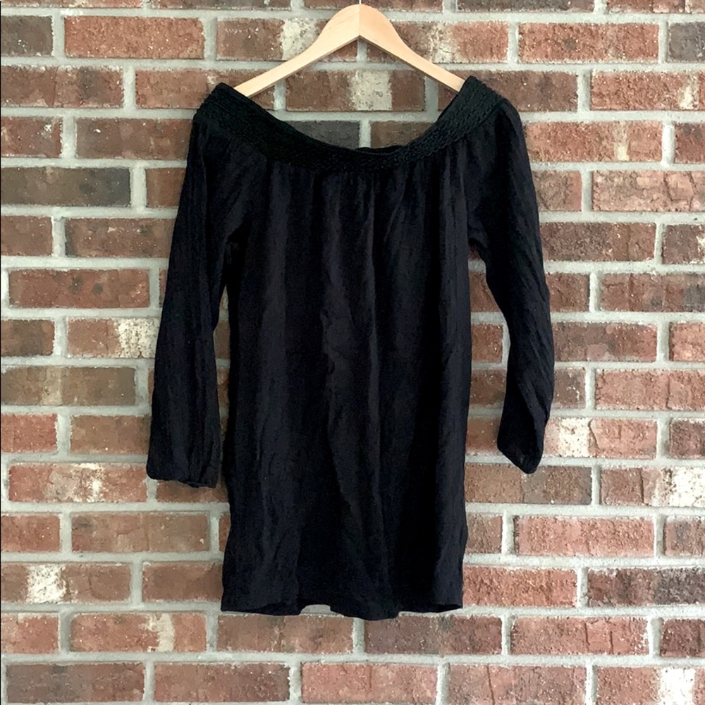 ❣️50% off❣️ Laundry Black Off Shoulder Tunic: L